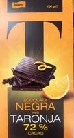 Mängden socker i Xocolata negra amb taronja 72% cacau