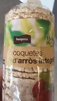Mängden socker i Tortas de arróz integral