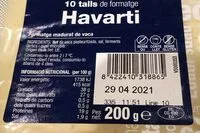 Mängden socker i Havarti