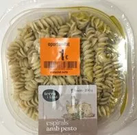 Mängden socker i Espirales con pesto