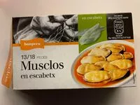 Mängden socker i Musclos en escabetx