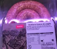 Mängden socker i Botifarra fresca de pagès