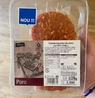 Mängden socker i Hamburguesa de porc