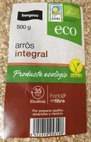 Mängden socker i arròs integral