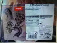 Mängden socker i Pit filetejat d’indiot