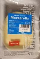 Mängden socker i Mozzarella Bonpreu