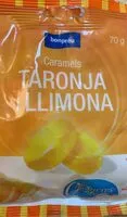 Mängden socker i Caramels tronja i llimona