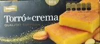 Mängden socker i Torró de Crema