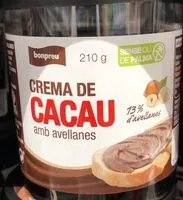 Mängden socker i Crema de cacau amb avellanas