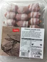 Mängden socker i Xistorra orejada amb bacon curado