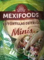 Mängden socker i Tortillas de trigo