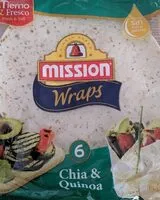 Mängden socker i Wraps chia & quinoa