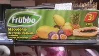 Mängden socker i Macedonia de frutas tropicales