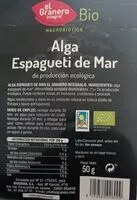 Mängden socker i Alga Espagueti de Mar