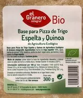 Mängden socker i Base para Pizza de trigo Espelta y quinoa