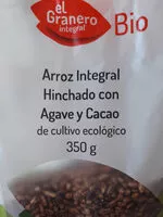 Mängden socker i Bio arroz integral hinchado con ágave y cacao ecológico
