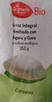 Mängden socker i Arroz integral hinchado con agave y coco
