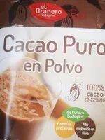 Mängden socker i Cacao puro en polvo
