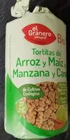 Mängden socker i Tortitas de arroz y maiz con manzana y canela