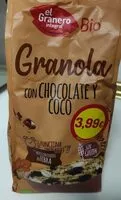 Mängden socker i Granola con chocolate y coco