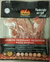 Mängden socker i Jamon serrano reserva. Raza duroc