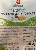 Mängden socker i Raviolis mozarella y tomate