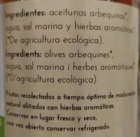 Mängden socker i Aceitunas Arbequinas