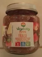 Mängden socker i Purée de pommes fraises bio