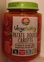 Mängden socker i Patate douce Carotte