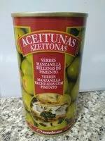 Mängden socker i Aceitunas verdes rellenas de pimiento