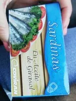 Mängden socker i Sardinas en aceite de girasol
