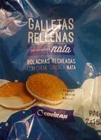 Mängden socker i Galletas rellenas con crema sabor nata