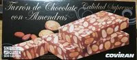 Mängden socker i Turrón de chocolate con almendras