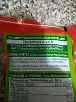 Mängden socker i Menestra de verduras