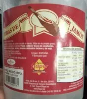 Mängden socker i Tiras de jamón