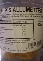 Mängden socker i Chips allumettes