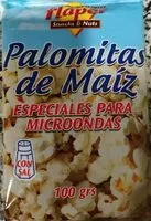 Mängden socker i Palomitas de maíz