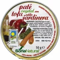 Mängden socker i Paté vegetal con tofu estilo jardinera