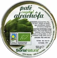 Mängden socker i Paté vegetal de alcachofa