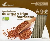 Mängden socker i Tostadas ligeras de arroz integral y trigo sarraceno