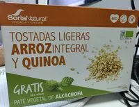 Mängden socker i Tostadas ligeras arroz integral y quinoa