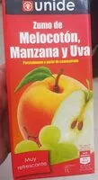 Mängden socker i Zumo de melocoton,manza y uva UNIDE