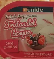 Mängden socker i Helado de yogur con frutas del bosque