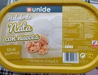 Mängden socker i Helado de nata con nueces