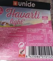 Mängden socker i Havarti light
