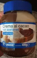 Mängden socker i Crema al cacao con avellanas