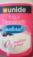 Mängden socker i Yogur desnatado natural 0% materia grasa