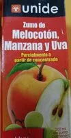 Mängden socker i Zumo de melocoton manzana y uva