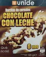 Mängden socker i Barritas de cereales. Chocolate con leche