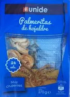 Mängden socker i Palmeritas de hojaldre